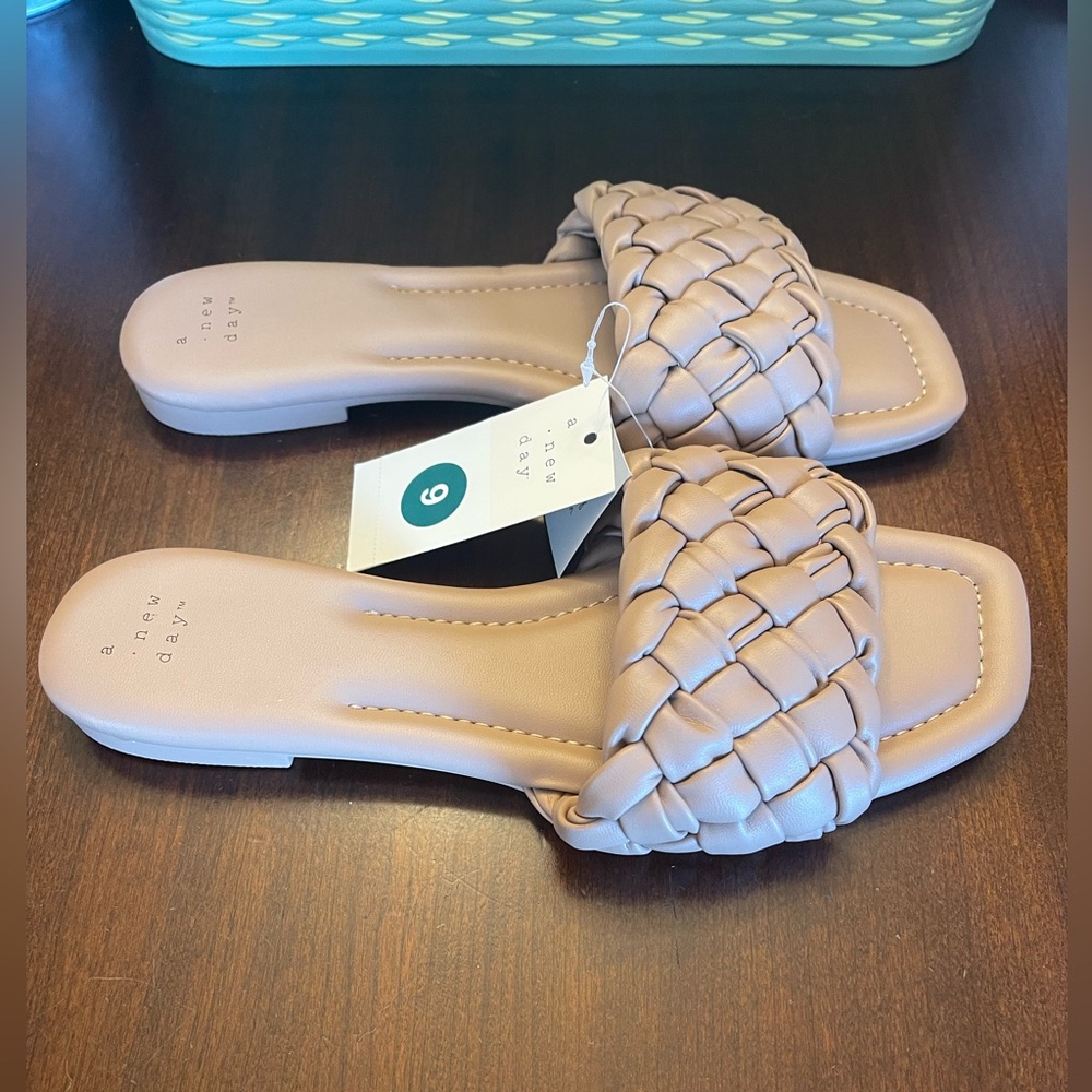 NWT A New Day Women's Woven Slide Sandals - Picture 4 of 7